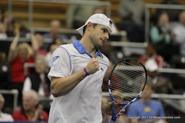 Andy Roddick at the 2011 Regions Morgan Keegan Championships. Photo by George Walker